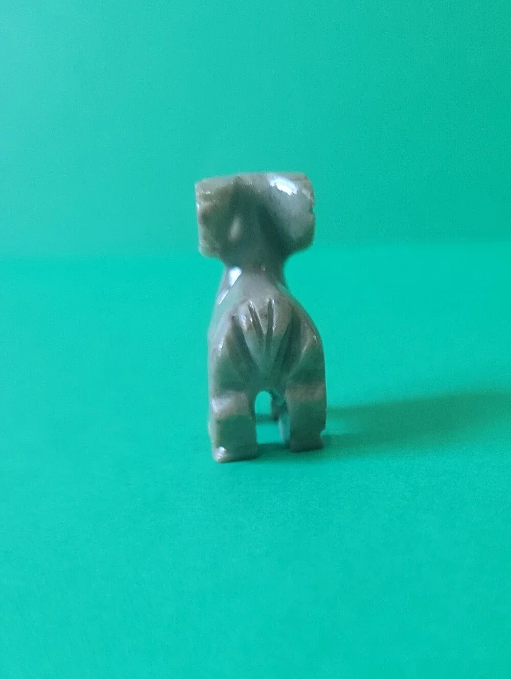Grey BIGHORN SHEEP RAM figurine gem stone gemstone SOAPSTONE love rams 1